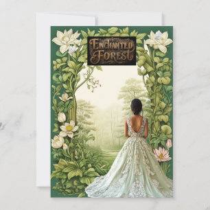 Beautiful Enchanted Forest Sweet 16 Invitation
