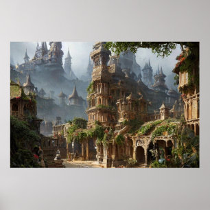 Beautiful Enchanted Magical city  Poster