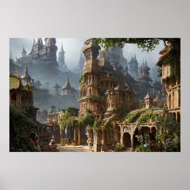 Beautiful Enchanted Magical city  Poster (Front)