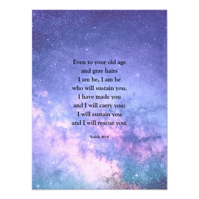 Beautiful Encouraging Scripture Bible Verse Isaiah Photo Print (Front)