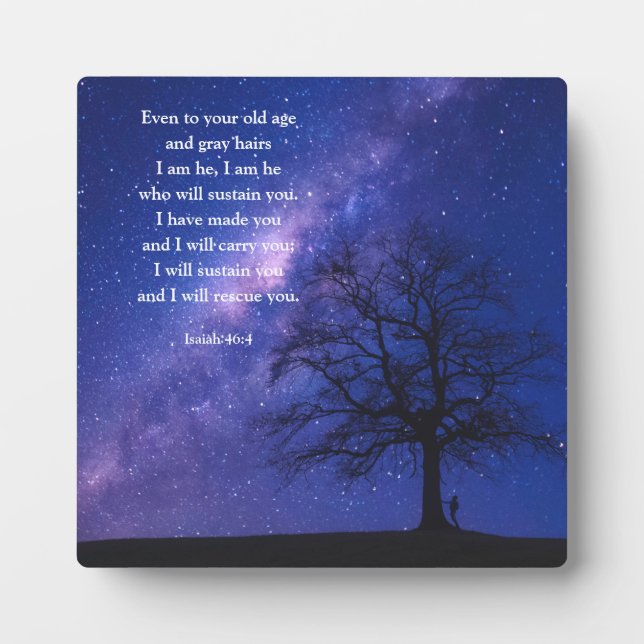 Beautiful Encouraging Scripture Bible Verse Isaiah Plaque (Front)