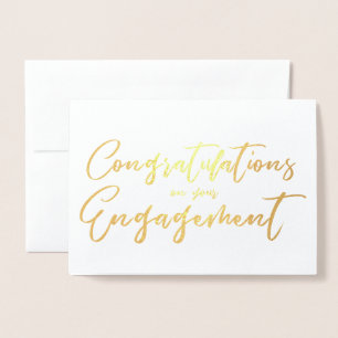 Beautiful Engagement Congratulation Foil Card