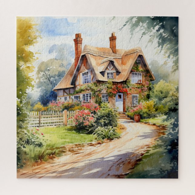 Beautiful English Cottage Jigsaw Puzzle (Vertical)