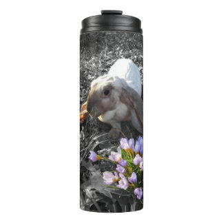 Beautiful English Lop with Flowers Thermal Tumbler