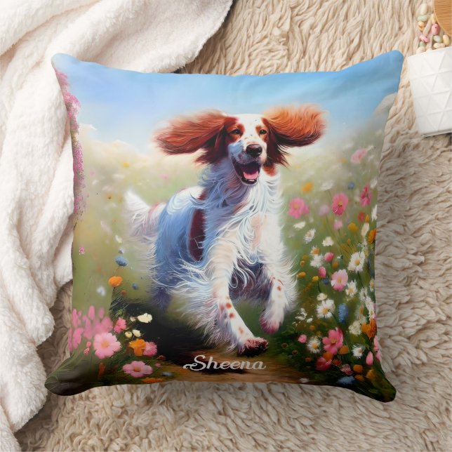 Beautiful English Setter Throw Pillow (Blanket)