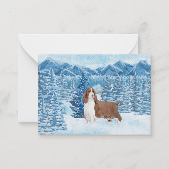 Beautiful English Springer Christmas Card (Front)
