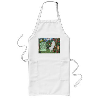 Beautiful Eskie and Orchard Scripture Matthew 7:7 Long Apron