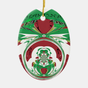 Beautiful Ethiopia Lovely Hakuna Matata I love Hea Ceramic Ornament