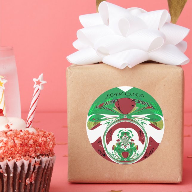 Beautiful Ethiopia Lovely Hakuna Matata I love Hea Classic Round Sticker (Party)