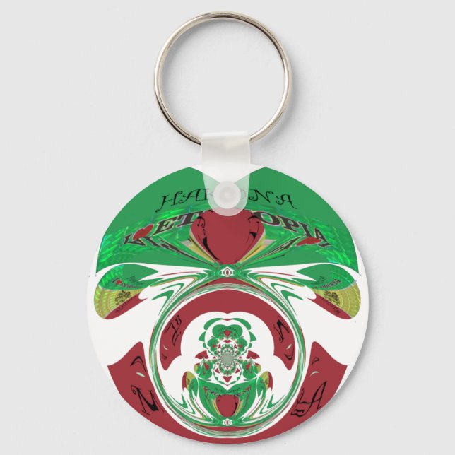 Beautiful Ethiopia Lovely Hakuna Matata I love Hea Keychain (Front)