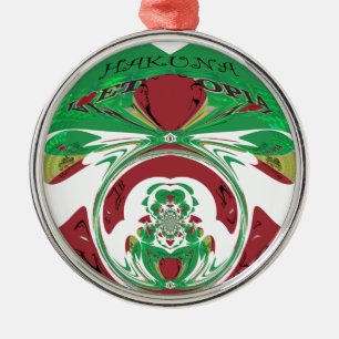 Beautiful Ethiopia Lovely Hakuna Matata I love Hea Metal Ornament