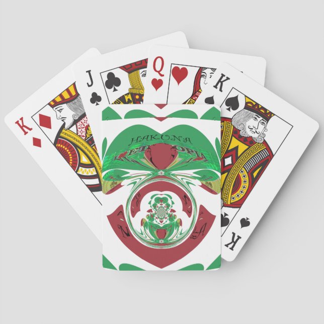 Beautiful Ethiopia Lovely Hakuna Matata I love Hea Playing Cards (Back)