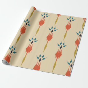 Beautiful Ethnic abstract ikat art. Seamless Kasur Wrapping Paper