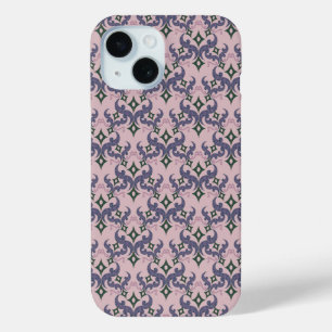 Beautiful ethnic Damascus pattern pointillism iPhone 15 Case