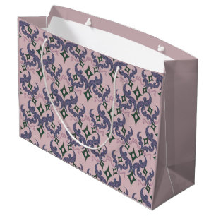 Beautiful ethnic Damascus pattern pointillism  Large Gift Bag