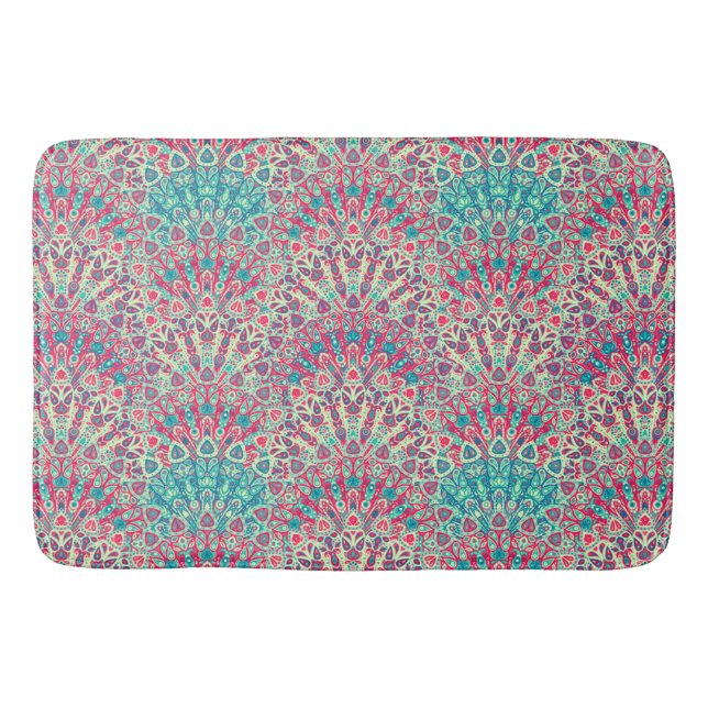 Beautiful Ethnic Pattern Bath Mat (Front)