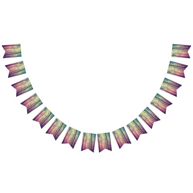 Beautiful Evening Wedding Backdrop Bunting Flags (All)