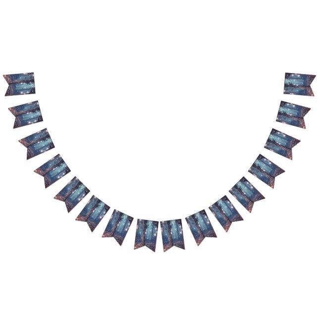 Beautiful Evening Wedding Backdrop Bunting Flags (All)