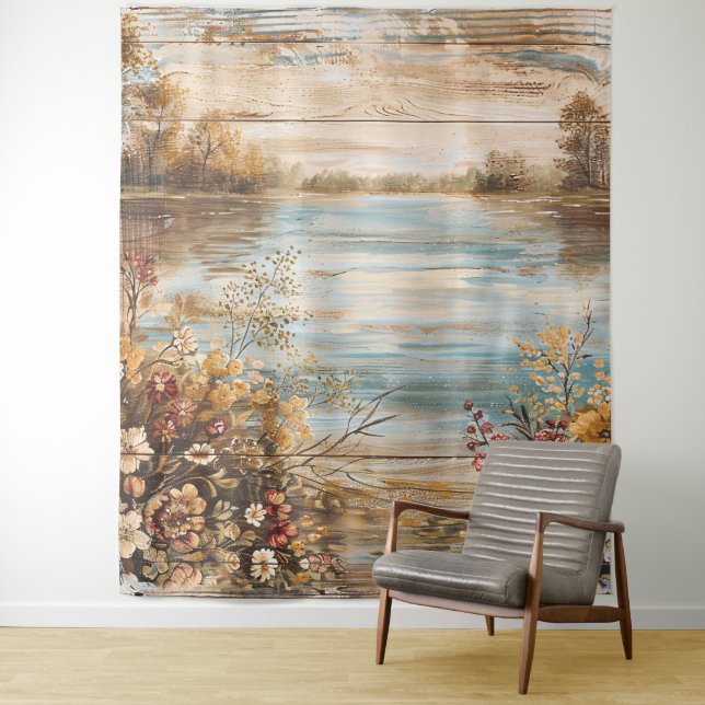 Beautiful Evening Wedding Backdrop Tapestry (In Situ)