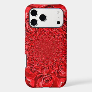 Beautiful excellent red rose kaleidoscope