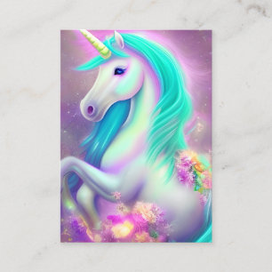 Beautiful Exotic Digital Art Unicorn Lovely Hair Business Card