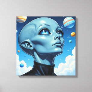 Beautiful Extraterrestrial Alien Being Canvas Print