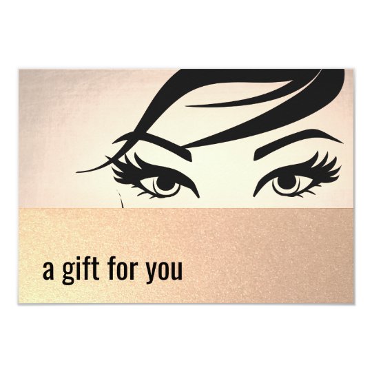Beautiful Eyelashes and Brows Gift Certificate Card