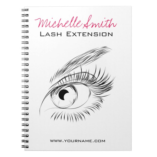 Beautiful eyes Long lashes Lash Extension Notebook (Front)