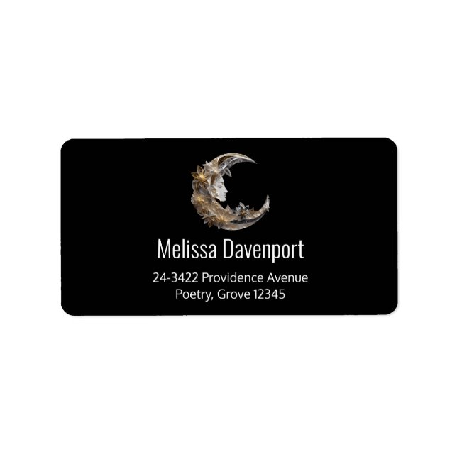 Beautiful Face in the Moon Address Label (Front)