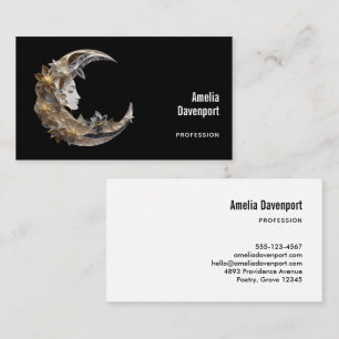 Beautiful Face in the Moon Business Card