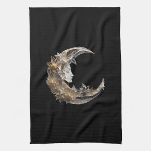 Beautiful Face in the Moon Kitchen Towel