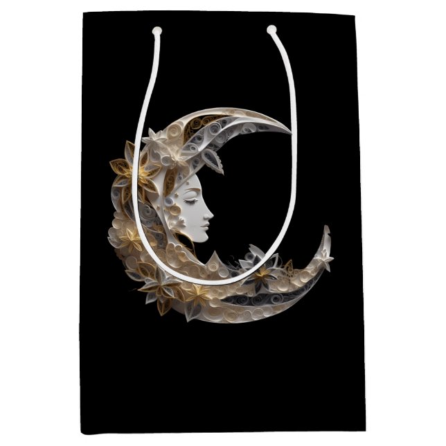  Beautiful Face in the Moon Medium Gift Bag (Front)