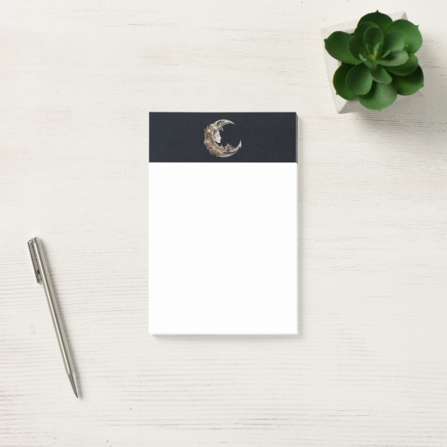 Beautiful Face in the Moon Post-it Notes (Office)