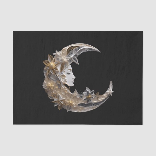 Beautiful Face in the Moon Tissue Paper (Front)