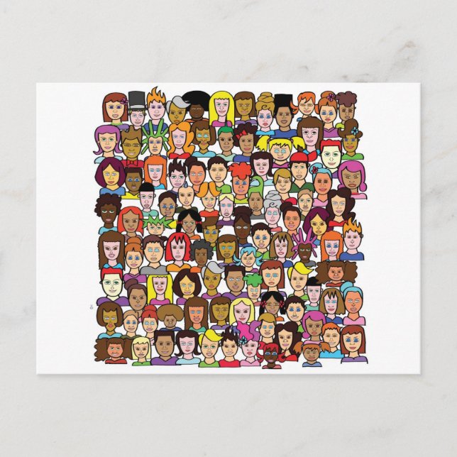 Beautiful Faces Postcard (Front)