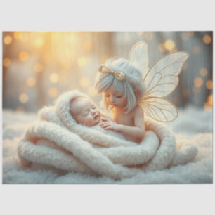 Beautiful Fairy and Baby Fantasy Art Tissue Paper