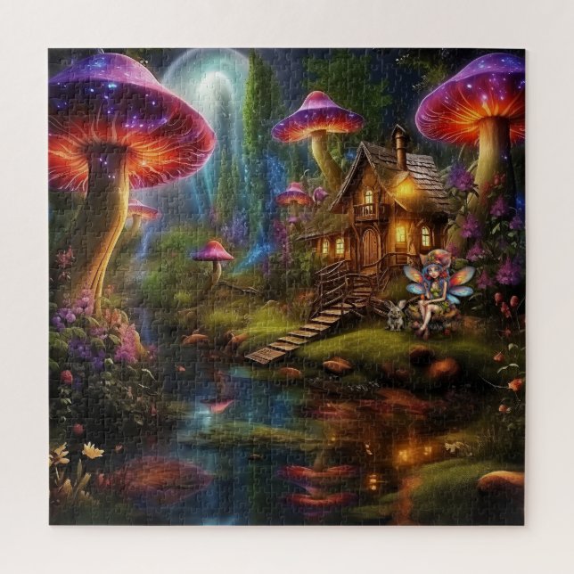 Beautiful Fairy at her Forest Home Jigsaw Puzzle (Vertical)
