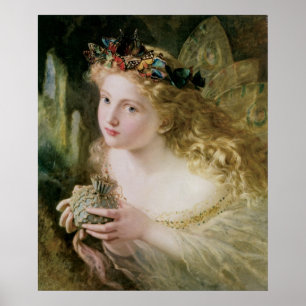 Beautiful Fairy Butterflies by Sophie Anderson Poster