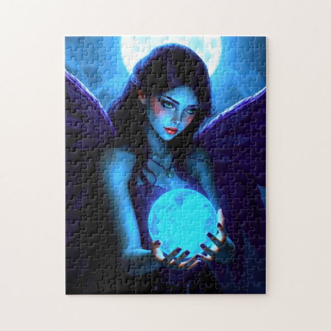 Beautiful Fairy Holds Magical Glowing Orb Jigsaw Puzzle (Vertical)