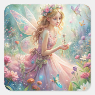 Beautiful Fairy Square Sticker