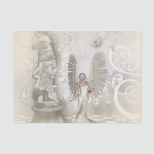 Beautiful fairy with butterflies tissue paper