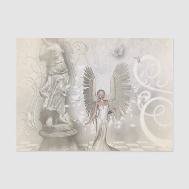 Beautiful fairy with butterflies tissue paper (Front)