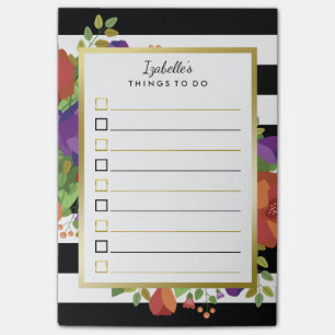 Beautiful Fall Bouquet Custom Name To Do List Post-it Notes