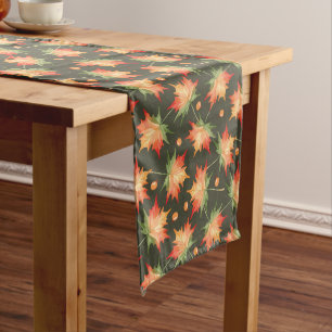 Beautiful Fall Colours Leaves Medium Table Runner
