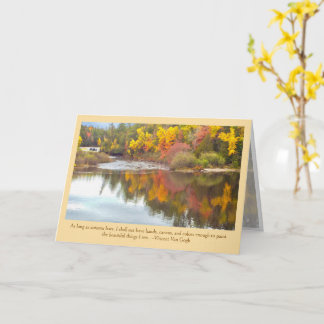 Beautiful Fall Colours, Reflections In Water Card