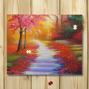 Beautiful Fall Day Autumn Path Jigsaw Puzzle