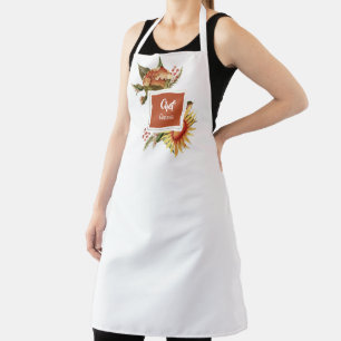 Beautiful Fall Floral THANKSGIVING Personalized Apron