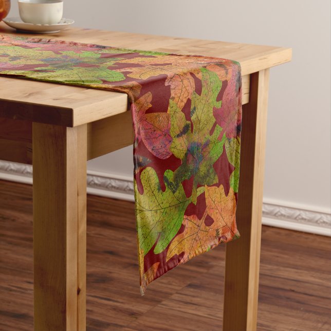 Beautiful Fall Leaves Pattern  Long Table Runner (In Situ)