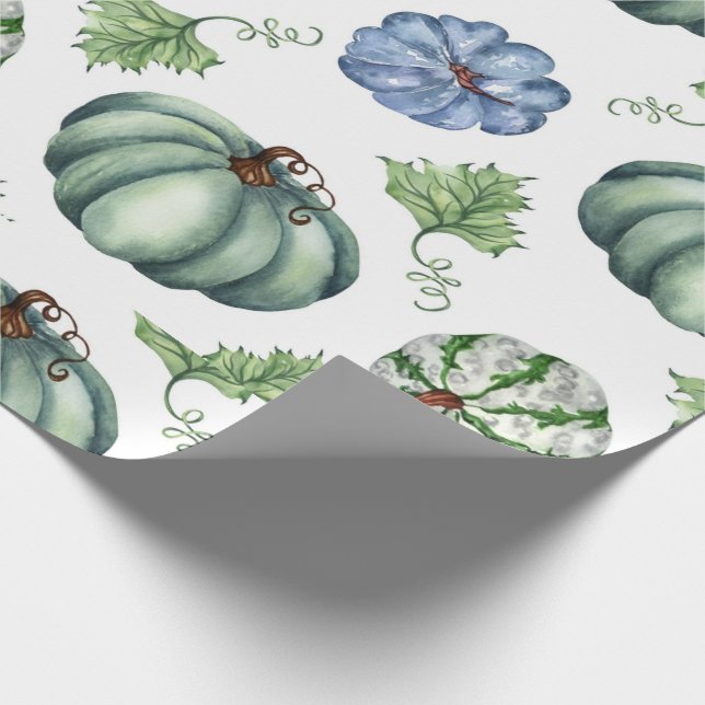 Beautiful Fall Pumpkin  Wrapping Paper (Corner)
