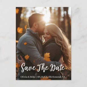 Beautiful Fall Save the Date Invitation  Postcard
